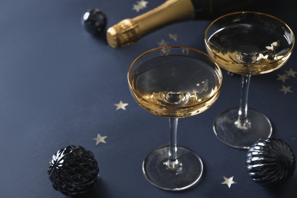 elegant champagne still life with stars 2026 09 23 20 37 42 utc