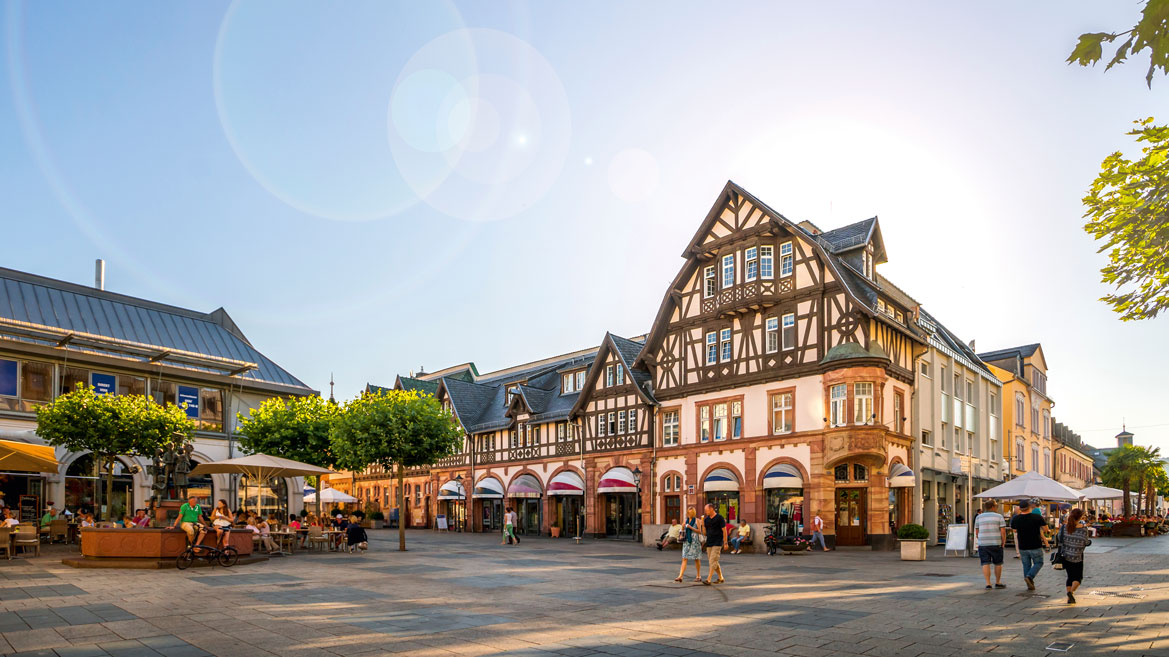 Auf dem Marktplatz von Bad Homburg